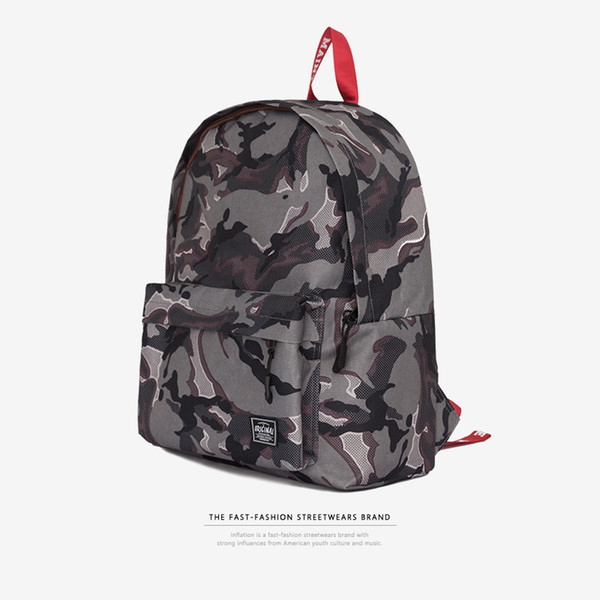 men women Universal outdoor tourism backpack student handbag Lovers Hit color Camo Casual trend fashion