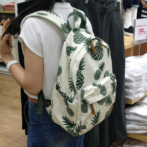 Backpack New ladies printed computer canvas bag Student leisure travel canvas backpack
