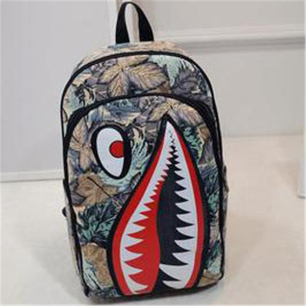 New Backpacks Graffiti Anime Shark Printing Backpack for Teenage Boy Girl Women Men School Bags Cool Laptop Bag Travel Backpack