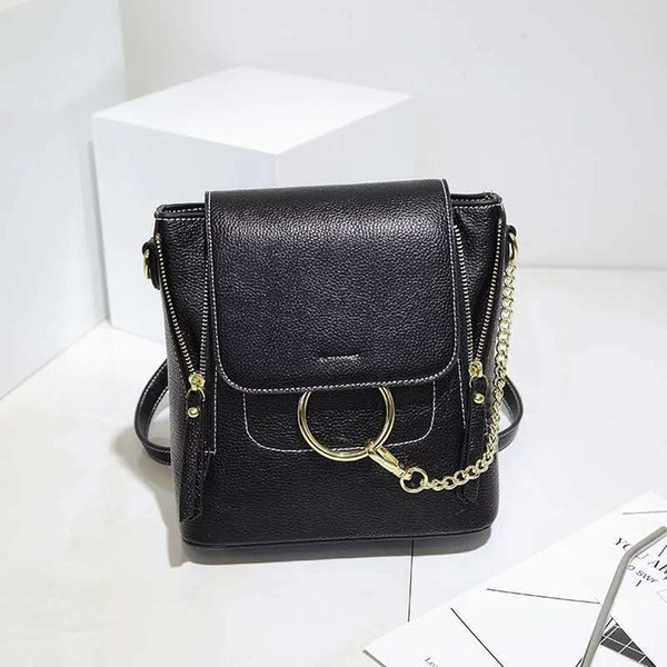 Double Shoulder Bag Girl New Fashion Classic Tide Mini Backpack Single Shoulder Slant Dual-Purpose Multifunctional Bag