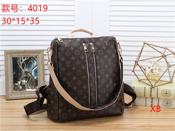 New Fashion men women knapsack ladies wallet Good quality Leather Unisex knapsack HY700421 Lady's backpack