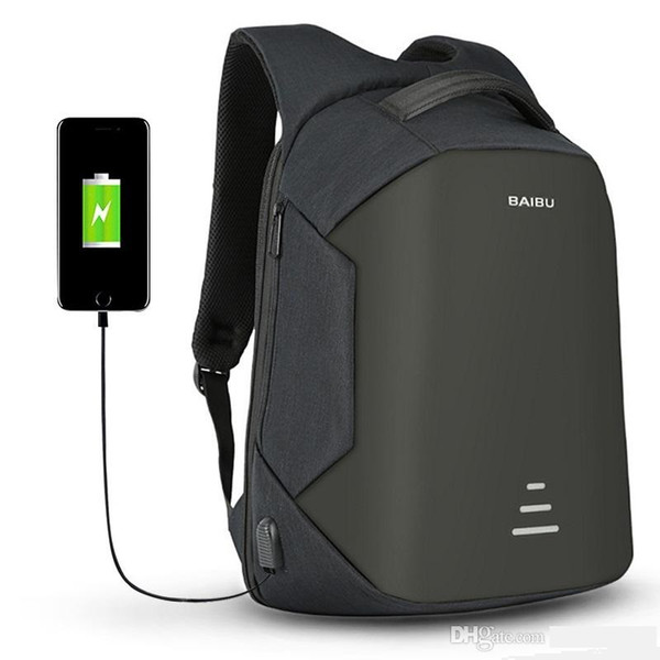 2018 new USB Charge Backpack Waterproof 16 Inch Laptop Backpack For Male Anti-theft Bag School Notebook Bag Casual Travel Backpacks 4color