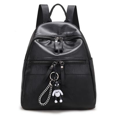 Fashion Classic BACKPACK bear decoration Shoulder Backpack Bag Fashion Sports girlhood Element sequins bag Love black waterproof school Bag