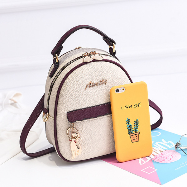 Hight quality Shoulder bag Women's Springs Mini Backpack PU leather Lady Multifunctionnal Bags women High Quality Mini shoulder bag