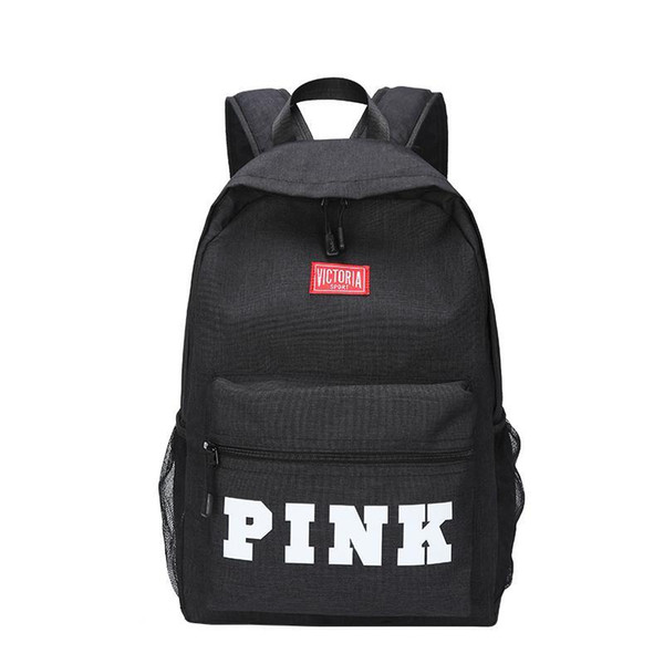Wholesale New Sequins Backpack Pink Letter Backpacks canvas Travel Bags Teenager School Bags
