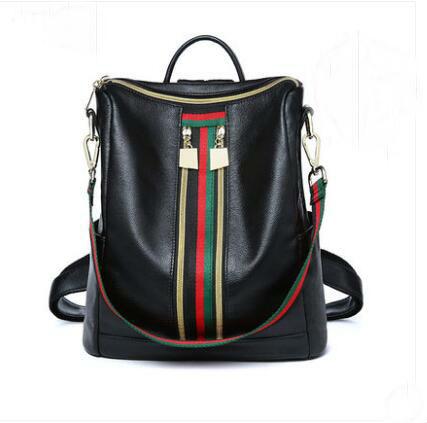Pure leather backpack women 2019 new leather female bag school bag wild fashion