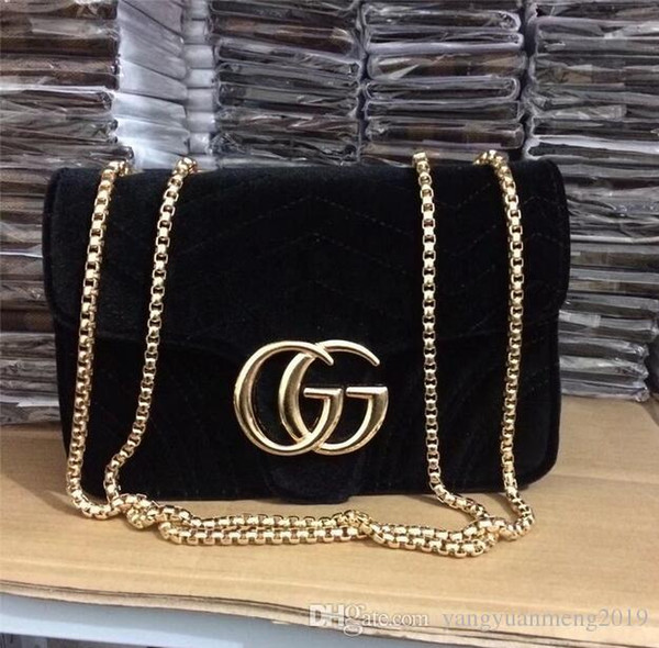 Brand Fashion Chain Shoulder Tassel Embroidery Women's Bag Velvet Luxury Handbags Women Bags