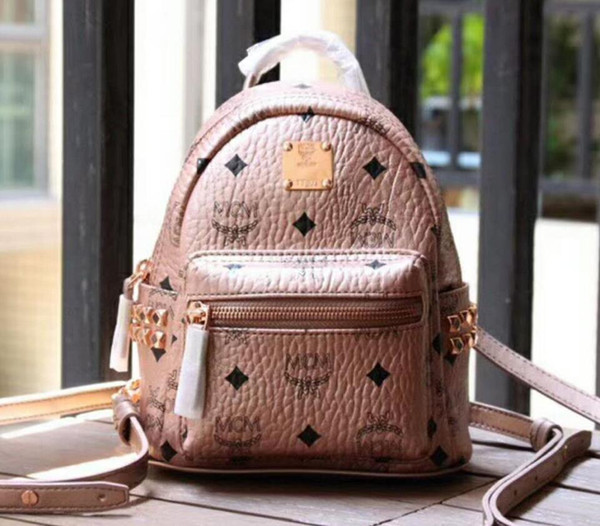 famous Brand Summer Fashion Women School Bags Hot Punk style Men Backpack designer Backpack PU Leather Lady girl Bags