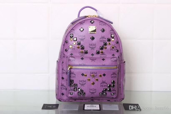 Genuine Leather High Quality 10 colour Luxury Brand men women's Backpack famous Backpack Designer lady backpacks Bags Women Men back pa