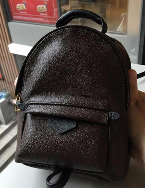 Hight quality Women's Palm Springs Mini Backpack genuine leather children backpacks women printing leather Mini backpack 41560