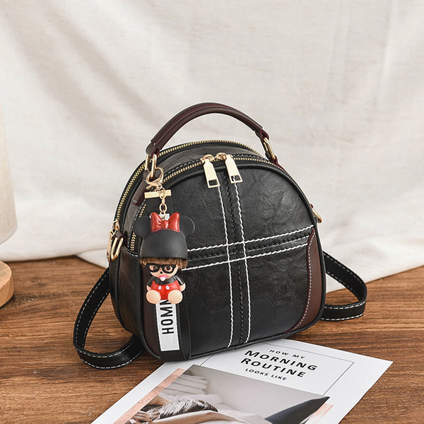 Summer Female 2020 Women Backpack Bag Handbag Shoulder Toe Bag Wave Korean Version Wild Messenger Fashion Personality Explosions Bag