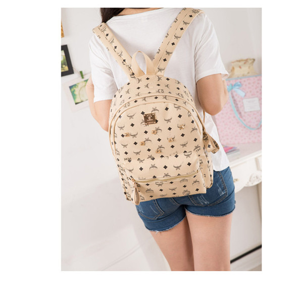 2018 New Arrival Fashion Designer Punk Rivet Backpack School Bag Unisex Backpack Student Bag Women Travel STARK BACKPACK Letter Printed