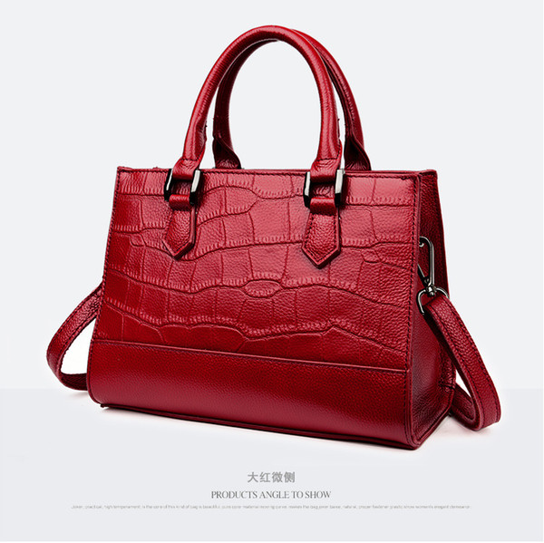 Europe And The United States New Fashion Leather Bag 2018 First Layer Leather Handbag Shoulder Bag Wholesale