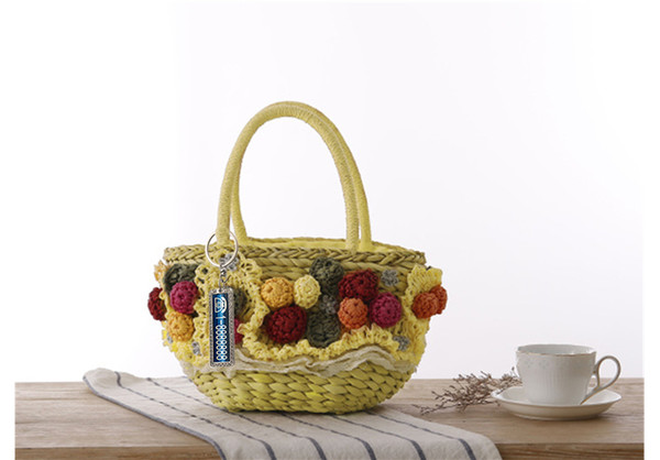 2018 New Anti-Lost Straw Bag Portable Woven Handbags Casual Bag