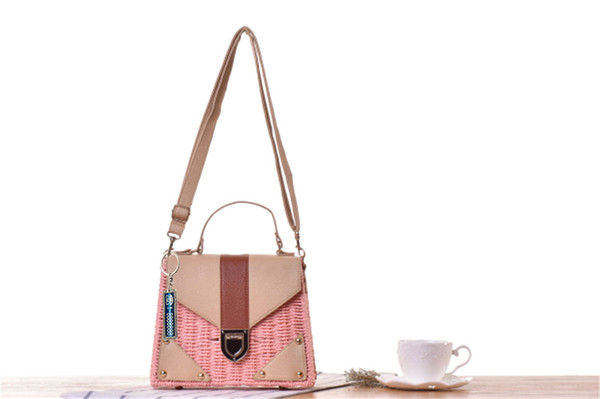 2018 New Anti-Lost Hand One Shoulder Dual-Use Woven Bag High-End Holiday Leisure Straw Bag