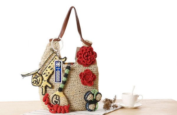 2018 Anti-Lost Summer Vacation One-Sshoulder Woven Bag Beach Bag Casual Handbag