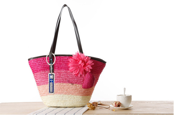 New Anti-Grassing Braided Mother Bag Hand-Woven Bag Shoulder Beach Fashion Handbag