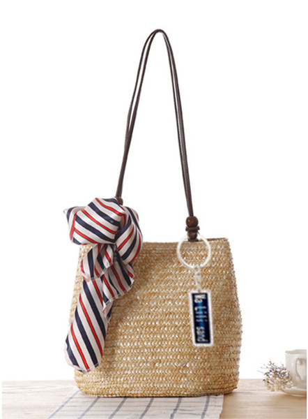 Wholesale New Anti-Lost European And American Style One-Shoulder Straw Bag Seaside Holiday Beach Bag