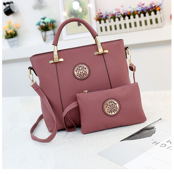 2018 Fashion New Simple Fashion Handbags Europe And The United States Trend Mother Bag Two-Piece Shoulder Bag