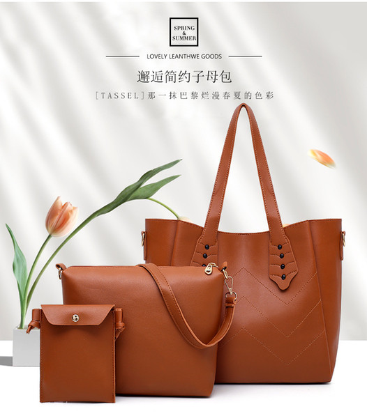 2018 Europe And The United States New Messenger Three-Piece Handbags Fashion Single Shoulder Portable Mother Bag