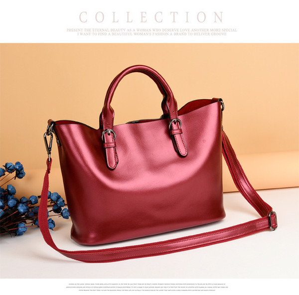 2018 New Leather Two-Piece Female Bag Shoulder Bag European And American Leather Mother Bag