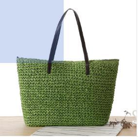 Casual Mori straw bag Korean version of the simple shoulder woven bag summer vacation beach bag casual handbag