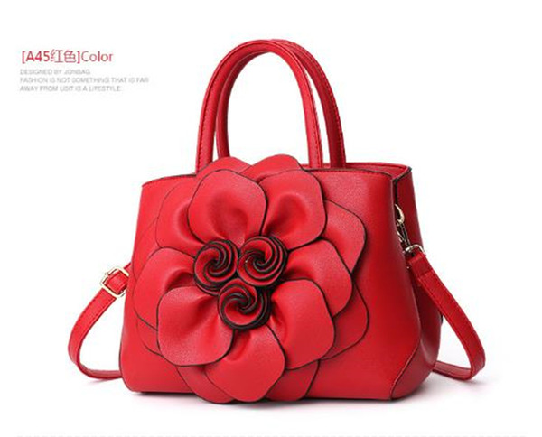 Ladies Bag 2018 New Handbag Shoulder Bag Messenger Bag Original Classic Three-Dimensional Flower Package