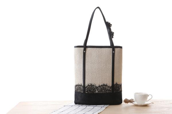 New PP hand woven straw woven bag casual beach bag shoulder straw bag