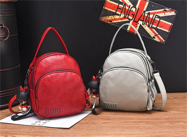 Wholesale 2019 New Fashion Wild Korean Version Of The Retro College Wind Female Mini Backpack Travel Backpack Tide