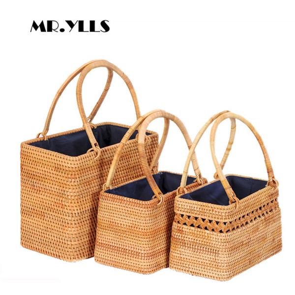 Summer Bali Handmade Straw Bag Hollow Top-handle Women Handbag Bohemian Rattan Beach Bag Vintage Woven Women Tote Bolsa 2018 New