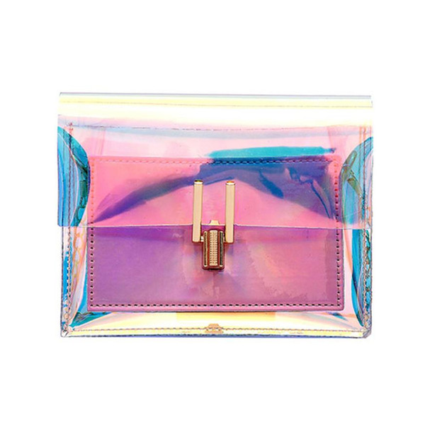 Crossbody bags for women Laser Transparent Crossbody Bags Messenger Shoulder Bag Beach Polychromatic O0727#23