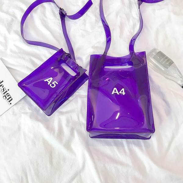 Fashion Transparent Letters Beach Bag Shoulder Bags Handbags Women 2019 Summer New Hot Female Casual Messenger Bags Flap Bags