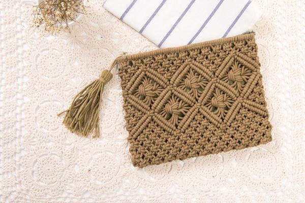 and retail 2018 new retro copper buckle shoulder woven shell crochet slanting straw ba beach bag leisure bag