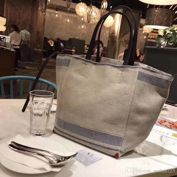 2019 Classic & Famous Design Good Quality Canvas Tote Bags Big Capacity Shopping Bag Shoulder Bag Beach Bag