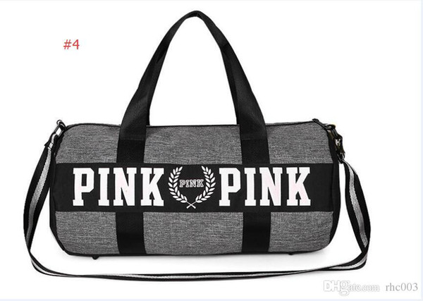 Men Women Handbags pink Letter Large Capacity Travel Duffle Striped Waterproof Beach Bag Shoulder Bag Exercise Gym Bags