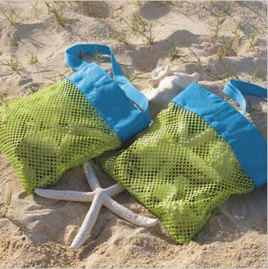 Storage Bags Fashion Beach Mesh Bags Sand Away Collection Toy Bag Storage For Sea Shell Kids Children Tote Organizer CCA6326 200pcs