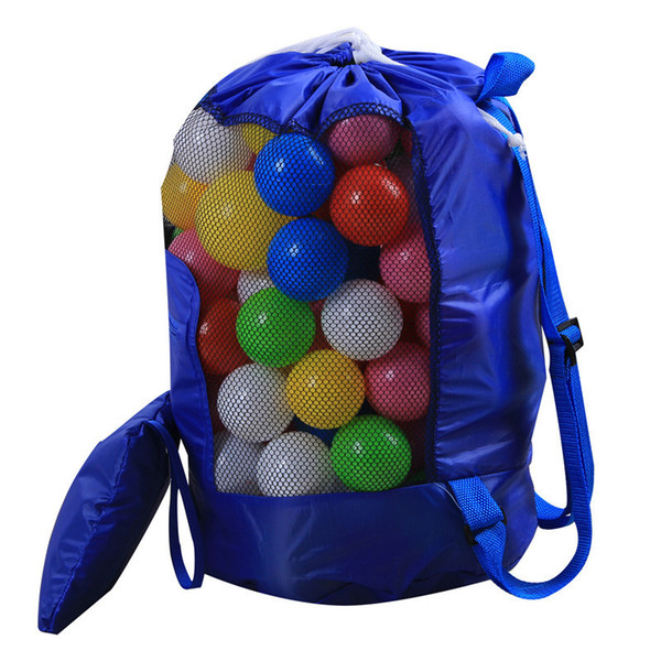 Kids Mesh Beach Bag Tote Durable Sand Away Drawstring Beach Backpack Swim and Pool Toys Balls Storage Bags Packs Baby Toy Collection