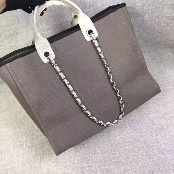 fashion Famous fashion brand name women Shopping Bag Beach bag handbags Canvas Shoulder bag chains of capacity bags