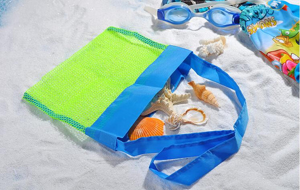 Children Kids 24*24cm Sand Bags Beach Bag Mesh Tote Organizer Toy Treasures Bags for Sea Shell Storage Bags Mommy's Helper