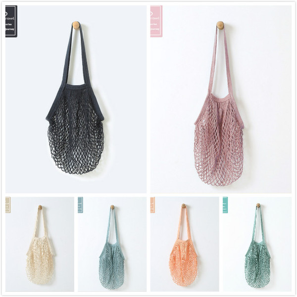 The shape of the net cotton Leisure time Solid color Toy bag Shipping bags portable The single shoulder bag Foldable