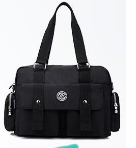 new fashion trend of home sales is a large capacity of nylon bag with single shoulder bag black