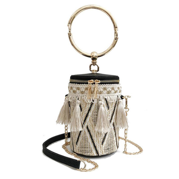 Women's Woven Shoulder Bag Girls Cute Purse Messenger Bag Ladies Party Handbag Crossbody Evening Bag Straw Shoulderbag