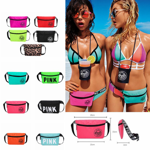 17 style pink Travel waist pack beach women bag cheap Pink waterproof Pack Belt Bag Phone Pouch Bags Travel Waist Pack