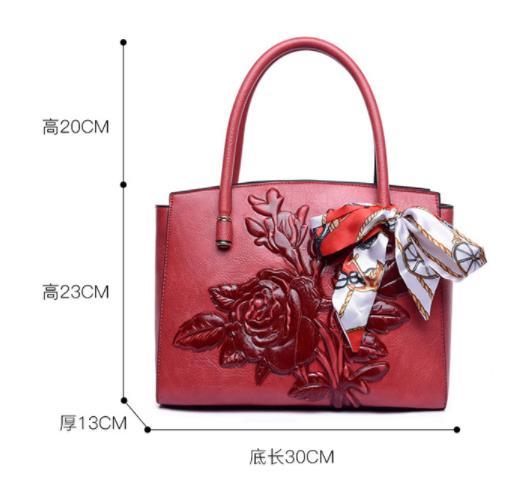 2018 Autumn And Winter New Three-Dimensional Embossed Chinese Style Portable Handbags Fashion Shoulder Messenger Bag