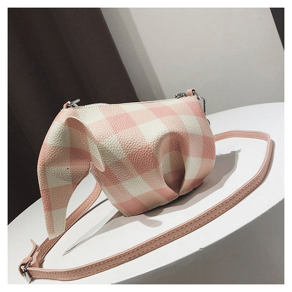 Cartoon cute elephant bag small summer PU printing fashion wild shoulder Messenger bag cross-border supply