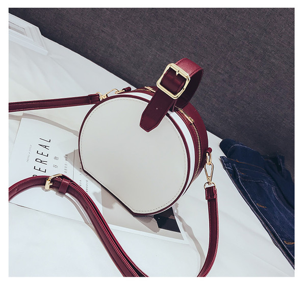 Summer new diagonal cross bag Korean version of the tide simple fashion handbags Messenger bag personality portable small round bag