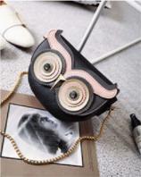 Fashion simple contrast color cute owl chain bag Spring and summer new tide wild cartoon shoulder slung bag