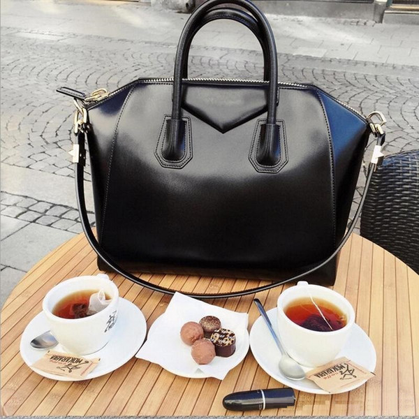 022 New Style Antigona Boston Bags Women Black Color Leather Handbag Fashion Crossbody Shoulder Bags Pure