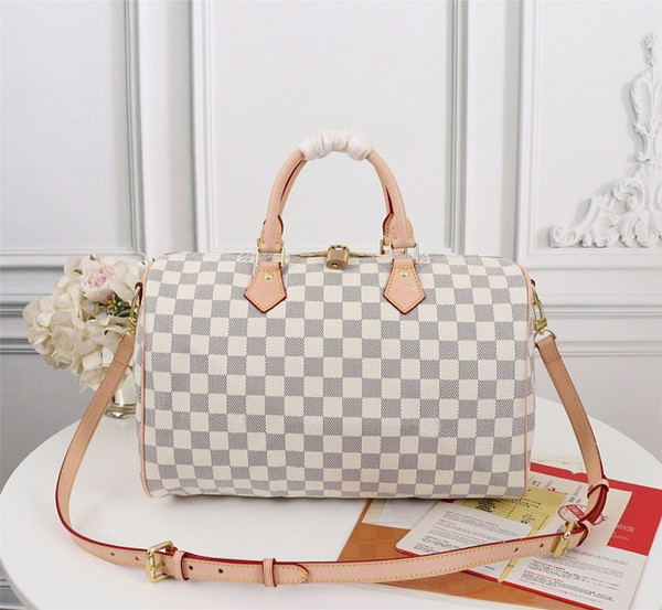 Real oxidizing leather canvas damier flower letter print pillow bags damier flower letter print  23 18 with strap lock