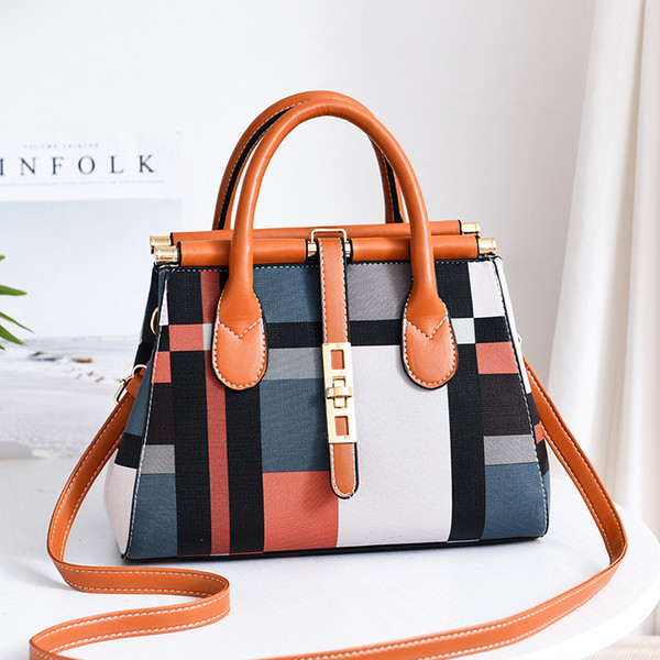 Handbags 2019 new European and American big bag large capacity Ms. elegant fashion trend handbag shoulder bag